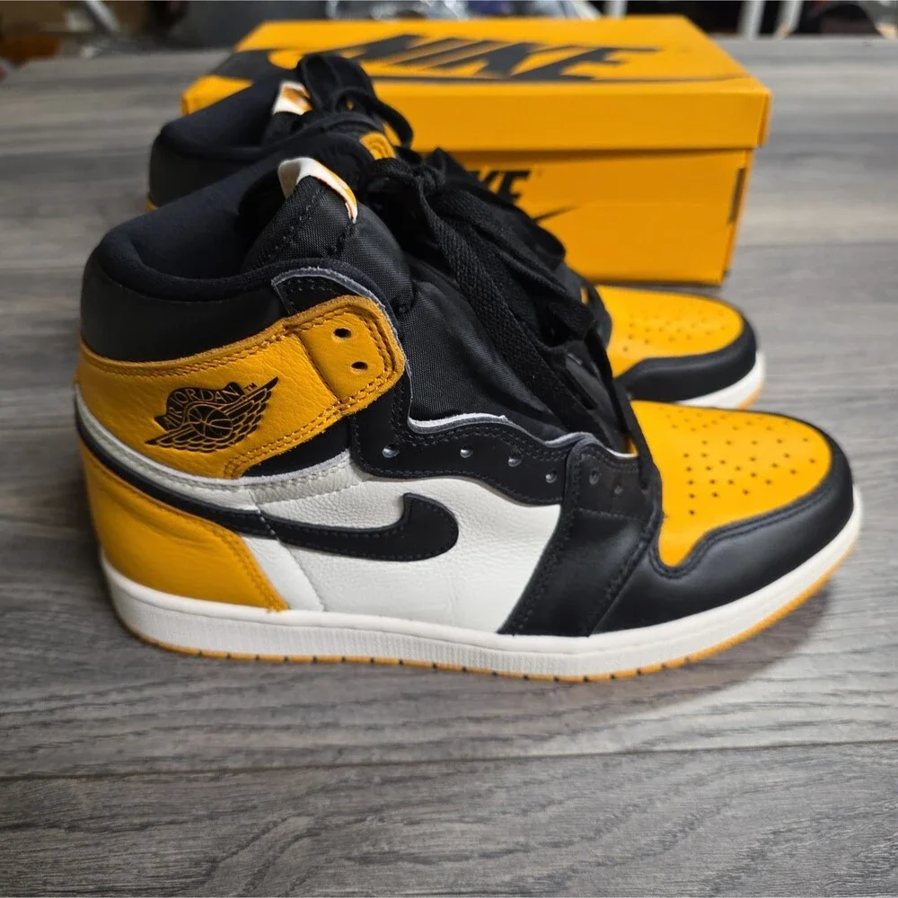 Nike Air Jordan 1 Retro High OG Taxi/Black Sail Mens Size 9